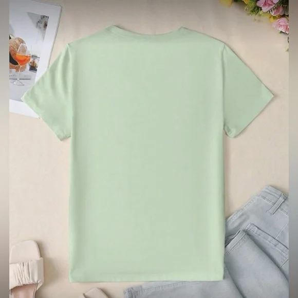 Holiday Merry & Bright Nutcracker Ballet Christmas Tee Top Graphic Tee Green Red - Picture 2 of 2